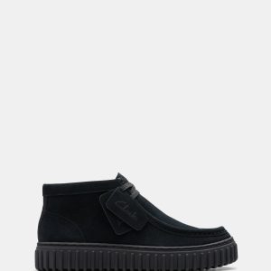 Tor Hill Older Kids Black Suede