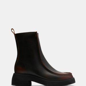 Effery Zip Brown Combi Leather