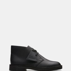DESERT BOOT OLDER KIDS Black Leather