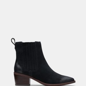 Morzine Top Black Suede