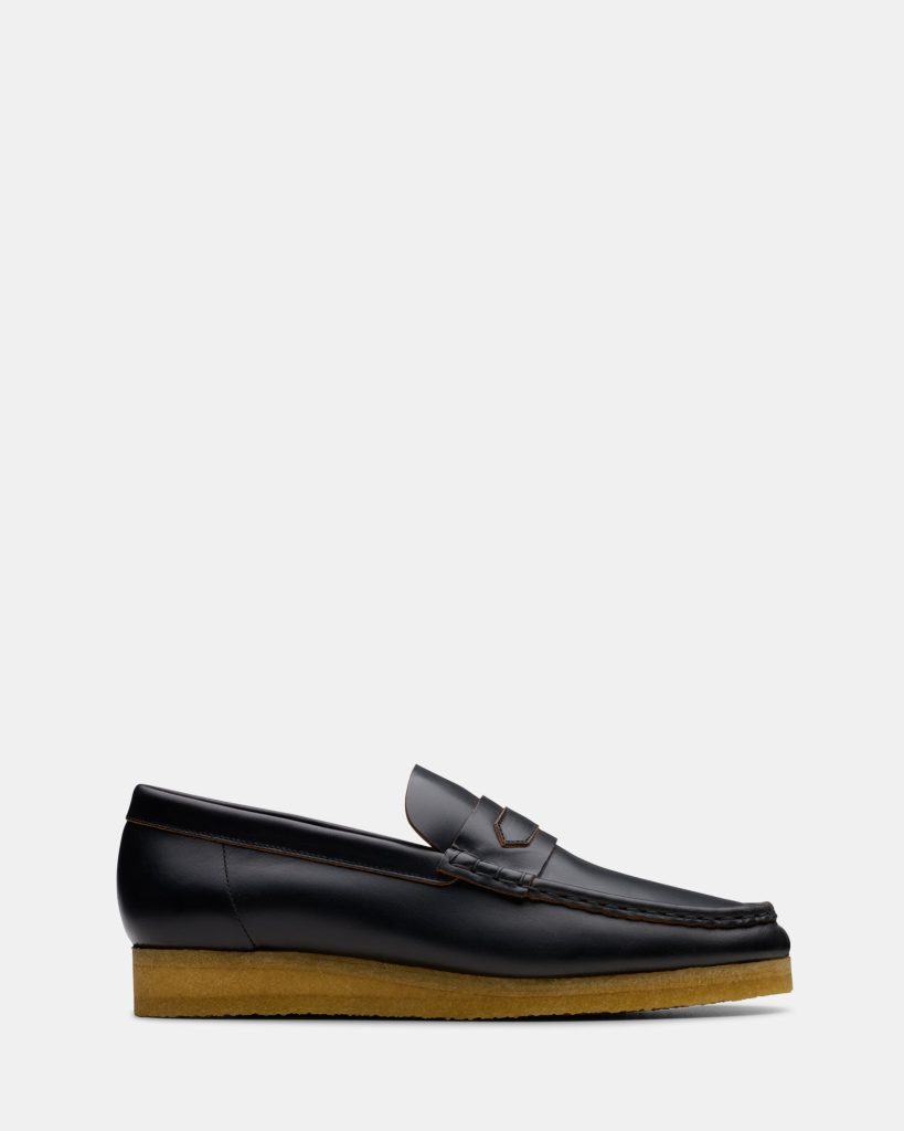 Wallabee Penny Black Smooth Leather