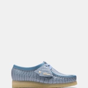 Wallabee. (w) Powder Blue Croc