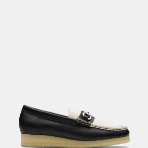 Wallabee Loafer Black/White Leather