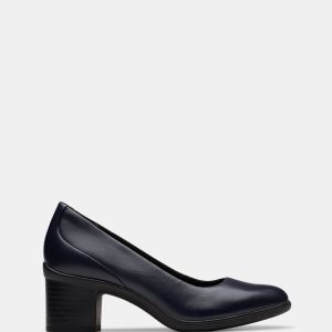 Shaya Poppy Navy Leather