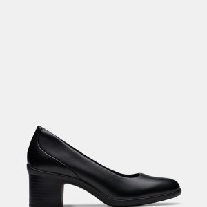 Shaya Poppy Black Leather